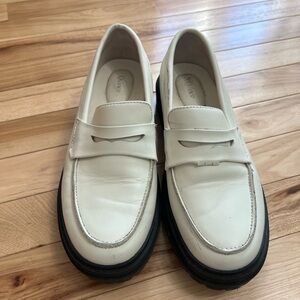Quince Classic White Leather Loafers